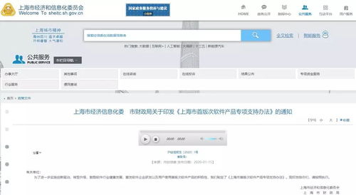 上海市首版次軟件產(chǎn)品專項(xiàng)支持辦法出臺，最高支持200萬元助力軟件及輔助設(shè)備發(fā)展