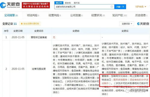 快手電商關(guān)聯(lián)公司經(jīng)營范圍新增醫(yī)藥咨詢服務(wù)及軟件輔助設(shè)備